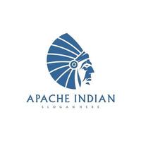 logo indien américain. conception d'emblème indien modifiable pour votre entreprise. illustration vectorielle. vecteur