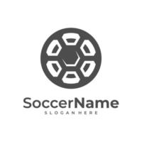 modèle de logo de football moderne, vecteur de conception de logo de football