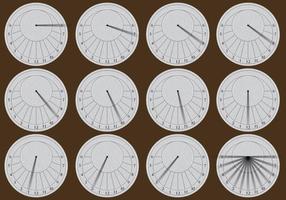 Cadrans solaires circulaires vecteur