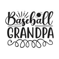 conception de grand-père de baseball vecteur