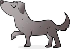 chien de dessin animé de personnage de doodle vecteur