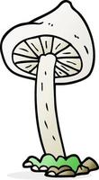 champignon de dessin animé de personnage de doodle vecteur