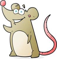 souris de dessin animé de personnage de doodle vecteur