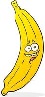 banane de dessin animé de personnage de doodle vecteur