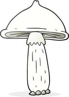 champignon de dessin animé de personnage de doodle vecteur