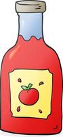 ketchup de dessin animé de personnage de doodle vecteur