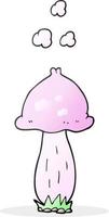 champignon de dessin animé de personnage de doodle vecteur