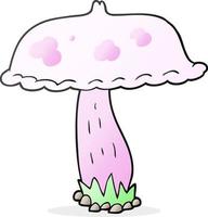 champignon de dessin animé de personnage de doodle vecteur