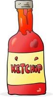 ketchup de dessin animé de personnage de doodle vecteur