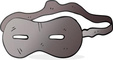 masque de dessin animé de personnage de doodle vecteur