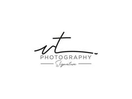 lettre vt signature logo template vecteur