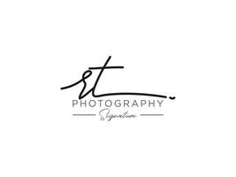 lettre rt signature logo template vecteur