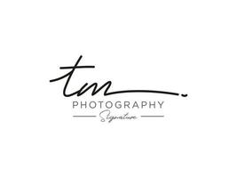 lettre tm signature logo template vecteur