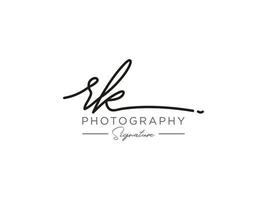 lettre rk signature logo template vecteur