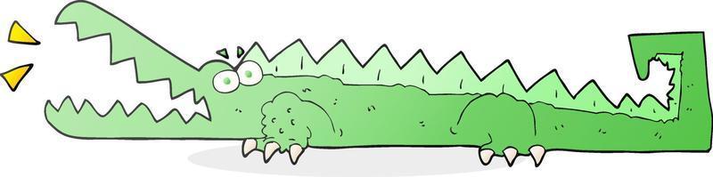 crocodile de dessin animé de personnage de doodle vecteur