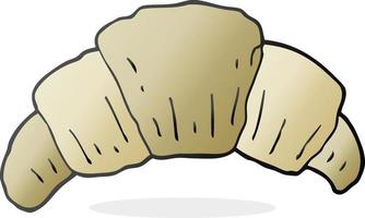 croissant de dessin animé de personnage de doodle vecteur