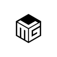 création de logo de lettre mgl avec un fond blanc dans l'illustrateur. logo vectoriel, dessins de calligraphie pour logo, affiche, invitation, etc. vecteur