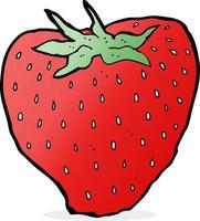 griffonnage, dessin animé, fraise vecteur