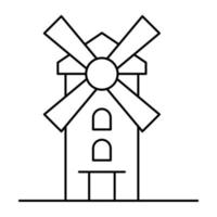 icône de moulin à vent, vecteur modifiable