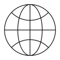icône de globe au design plat vecteur