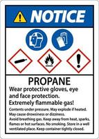 avis propane gaz inflammable ep ghs signe vecteur