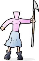 doodle personnage dessin animé corps féminin vecteur