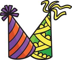 chapeau de fête dessin animé couleur clipart illustration vecteur