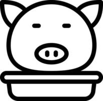 illustration vectorielle de cochon sur fond.symboles de qualité premium.icônes vectorielles pour le concept et la conception graphique. vecteur