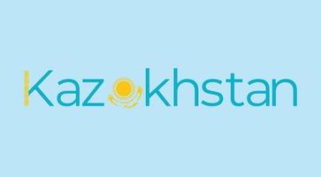 conception de typographie du kazakhstan vecteur