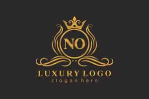 modèle initial de logo de luxe royal sans lettre dans l'art vectoriel pour le restaurant, la royauté, la boutique, le café, l'hôtel, l'héraldique, les bijoux, la mode et d'autres illustrations vectorielles.