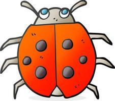 coccinelle de dessin animé de personnage de doodle vecteur