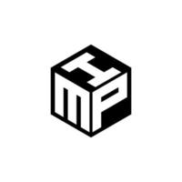 création de logo de lettre mpi avec un fond blanc dans l'illustrateur. logo vectoriel, dessins de calligraphie pour logo, affiche, invitation, etc. vecteur