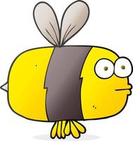 abeille de dessin animé de personnage de doodle vecteur