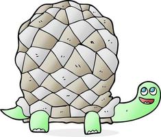 Tortue de dessin animé personnage doodle vecteur