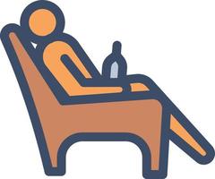 illustration vectorielle de fauteuil sur fond.symboles de qualité premium.icônes vectorielles pour le concept et la conception graphique. vecteur