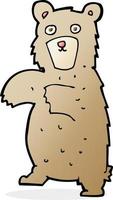 ours de dessin animé de personnage de doodle vecteur