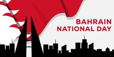 illustration de la bannière horizontale de la fête nationale de bahreïn vecteur