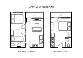 Plan de l'appartement vecteur