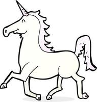 licorne dessin animé personnage doodle vecteur