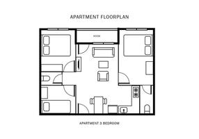 Plan de l'appartement vecteur