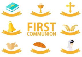 Vecteur gratuit de la première communion