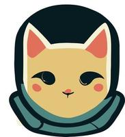 illustration de chat de l'espace cool vecteur