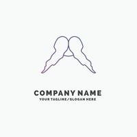 moustache. branché. movember. Masculin. modèle de logo d'entreprise violet hommes. place pour le slogan vecteur