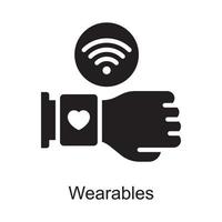 illustration de conception d'icône de contour de vecteur de wearables. symbole internet des objets sur fond blanc fichier eps 10