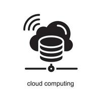 illustration de conception d'icône de contour vectoriel de cloud computing. symbole internet des objets sur fond blanc fichier eps 10