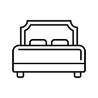 icône de vecteur de lit d'hôtel