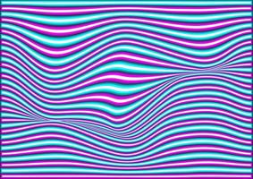 lignes ondulées déformées illustration vectorielle de fond abstrait, courbe il a un motif de ligne droite rose et bleu. vecteur
