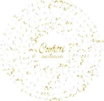 confettis dorés isolés. fond festif. illustration vectorielle vecteur