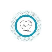 ECG. cœur. battement de coeur. impulsion. icône de la ligne de battement. illustration vectorielle isolée vecteur