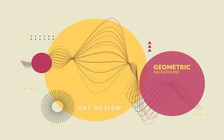 modèle de vecteur de bannière moderne. modèle abstrait d'entreprise. formes géométriques, design moderne minimaliste vectoriel avec couleur rétro